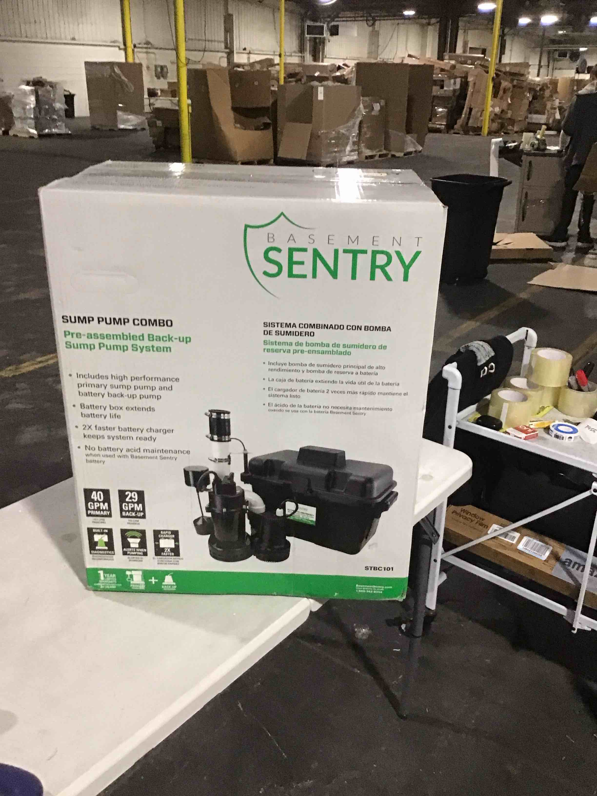 Basement Sentry Battery Backup Sump Pump System Combo (Pre-Assembled) 