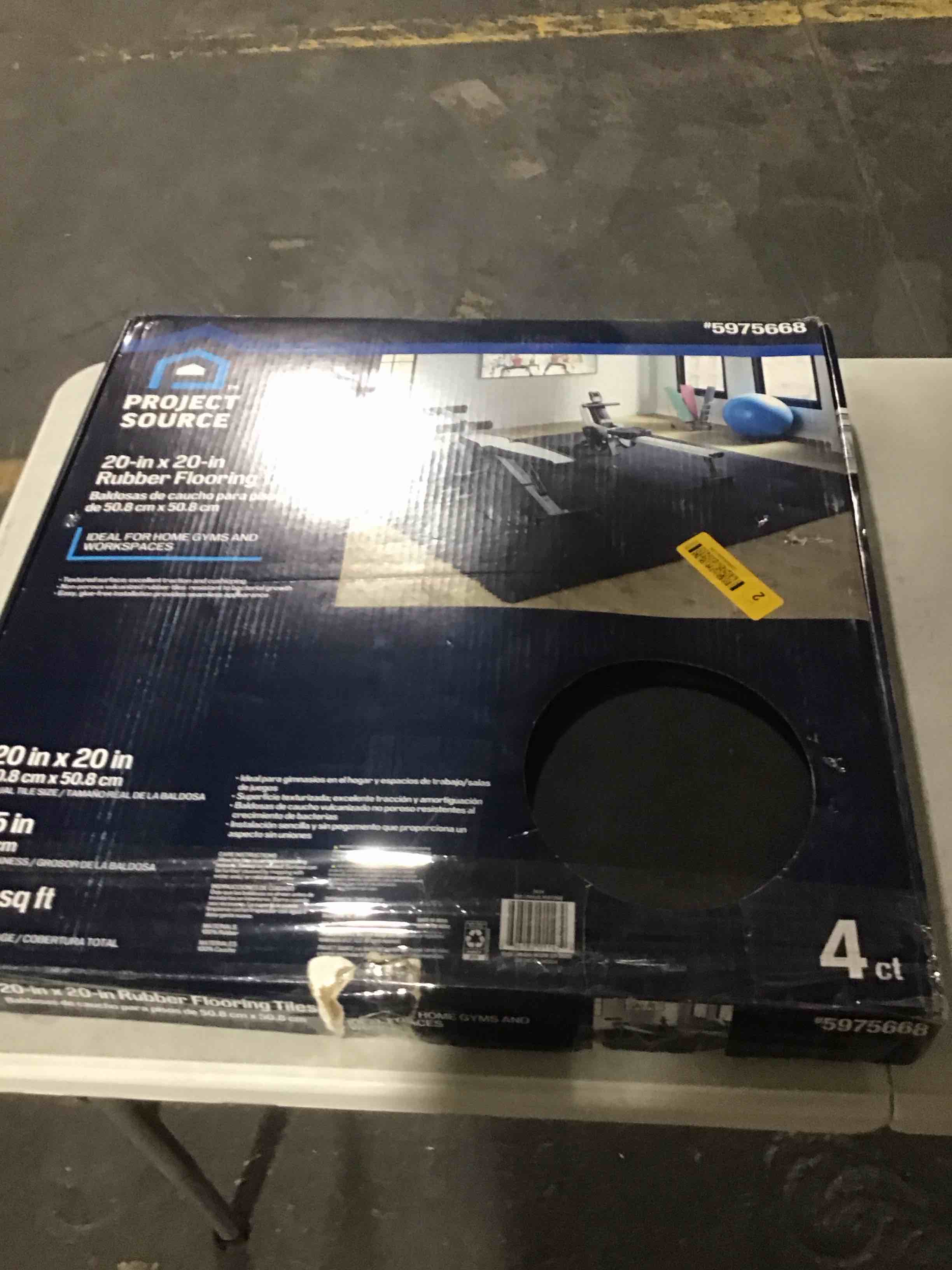 Project Source 2-ft x 2-ft Interlocking Natural Rubber Square Indoor or Outdoor Utility Mat