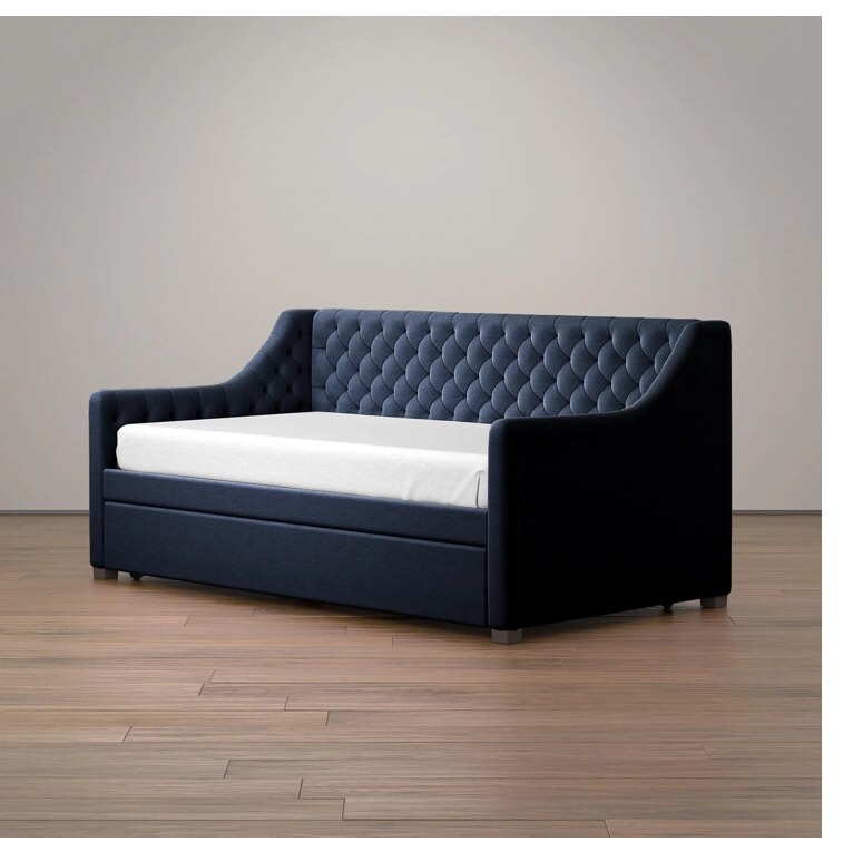 Little Seeds Monarch Hill Ambrosia Upholstered Daybed and Trundle ( incomplete box  1/2) 