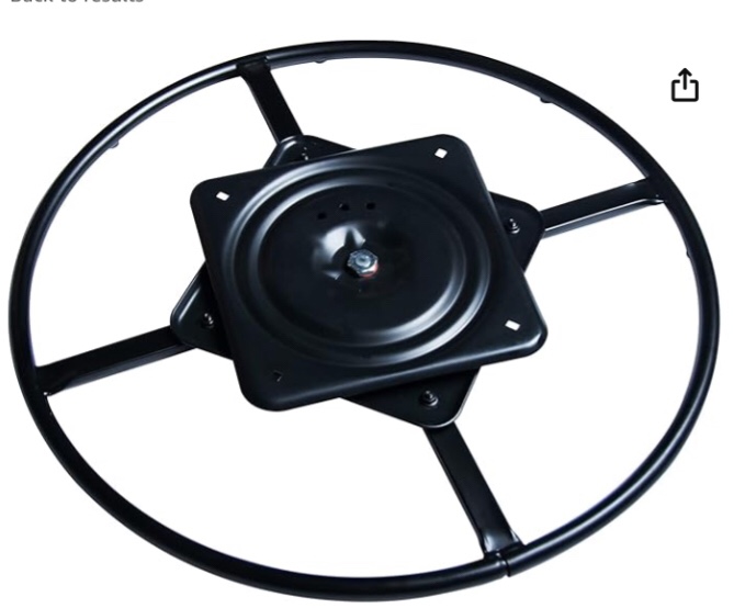 Heavy Duty 24 Recliner Chair Sofa Furniture Ring Base w Swivel Replacement Parts with 10 Inch Plate (24 inch) ( 2 pieces) 