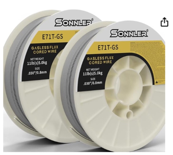 11-Pound .030 Flux Core Welding Wire, E71T-GS Mig Welding Wire, Low Splatter Mild Steel Wire Compatible With HF Fourney Harbor Welder(2 PACK)