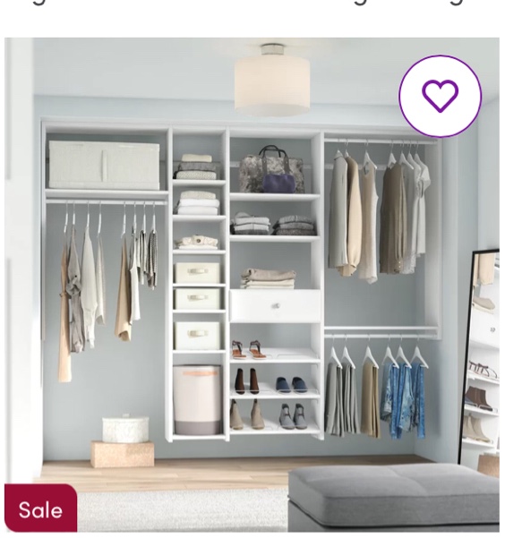 Grid 60'' - 108'' Closet System (Can Be Cut To Fit) ( incomplete 1 piece only) 