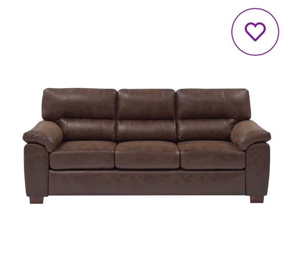 81'' Faux Leather Sofa ( incomplete ARM 2/302)