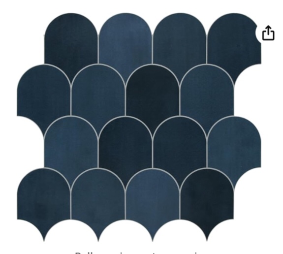 SUNWINGS Fish Scale Peel and Stick Backsplash Tile 11.4''x10.9 3D Scallop Handmade Looks Self Adhesive Wall Tiles for Kitchen Bathroom, Blue 10-Sheet