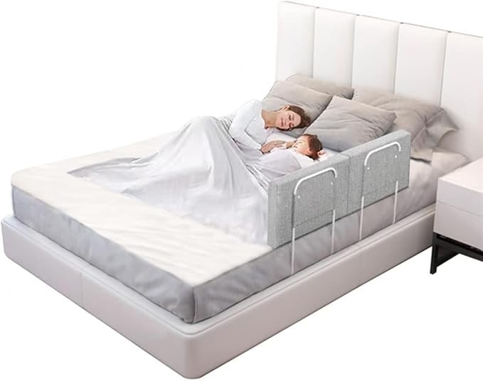 Bed Rail, Bed Rail Guards for Toddlers, Kid, Adult, Bed Rails for Full, Queen, King, Twin, Bunk Beds to Prevent Falls, Bed Side Rails Can be Flexibly Combined, Easy Installation (Pink, 2 Packs)