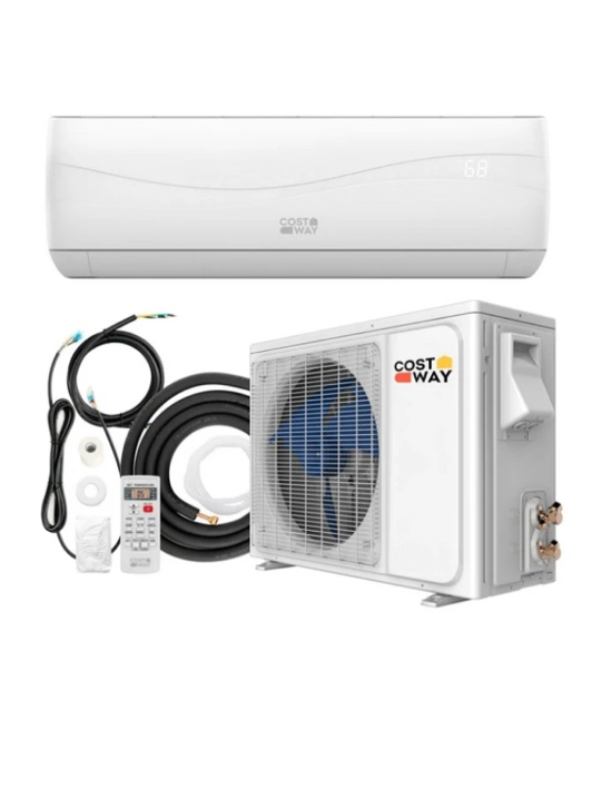 Costway 12000 BTU Mini Split Air Conditioner &Heater 20 SEER2 115 V Wall-Mounted AC Unit *incomplete, box 2/2 only* *similar to stock photo*