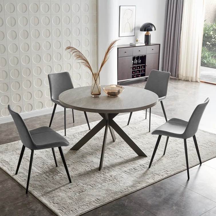 47.2'' Round Dining Table Set *incomplete, 2 chairs only* 