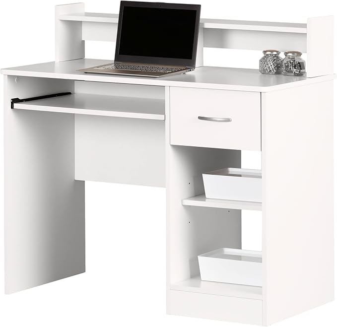 South Shore Axess Desk with Keyboard Tray, White (incomplete)