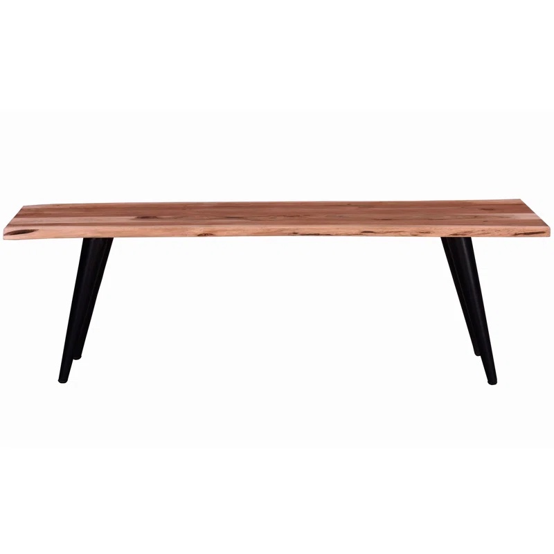 Therese Natural Rustic Wood Live Edge Bench
