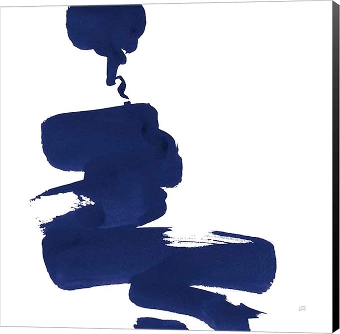 Swash IV Indigo by Chris Paschke Canvas Art Wall Picture, Museum Wrapped, 24 x 24 inches