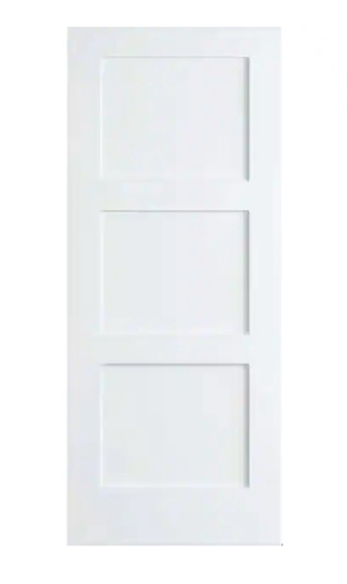 24” x 80” white 3 panel door (similar to stock photo)