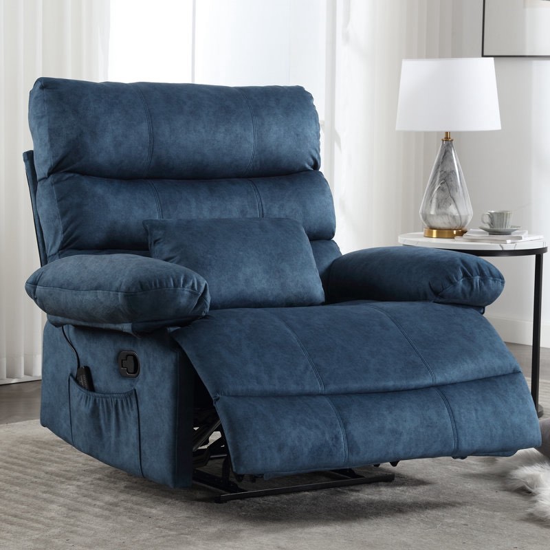 Lerome Wide Velvet Oversize Upholstered Manual Standard (just cushion) (incomplete)