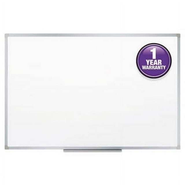 Dry-Erase Board, Melamine Surface, 36 x 24, Silver Aluminum Frame