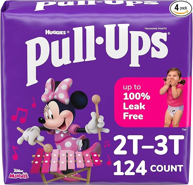 Pull-Ups Girls' Potty Training Pants, Size 2T-3T Training Underwear (16-34 lbs), 93 Count