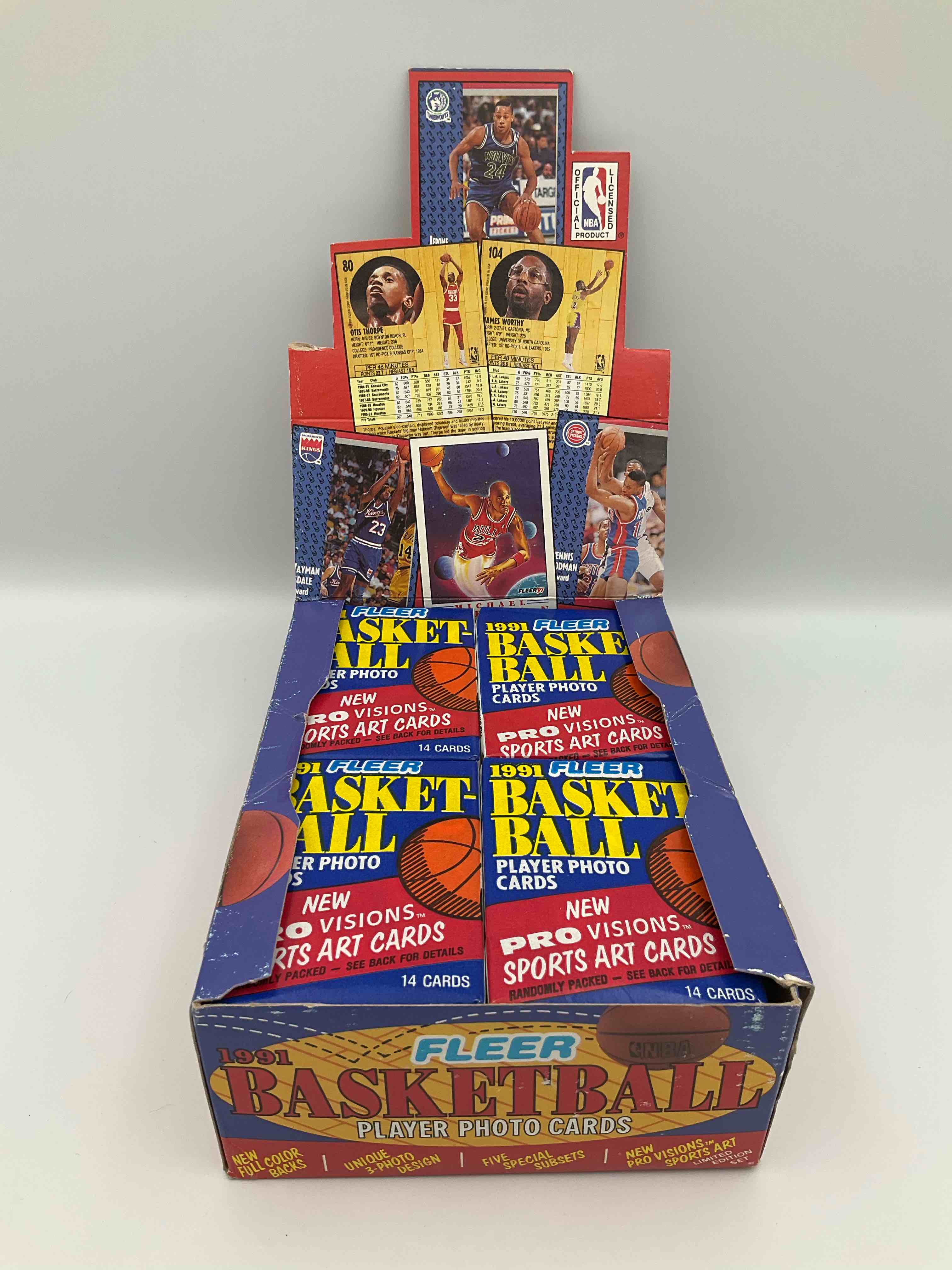 Jordan!? 1991 Fleer NBA Wax Pack, Direct From Original Factory Sealed Retail Case! Search For Valuable Michael Jordan #29 (PSA 10 Value $300), Larry Johnson Rookie & Too Many Valuable Cards To List!