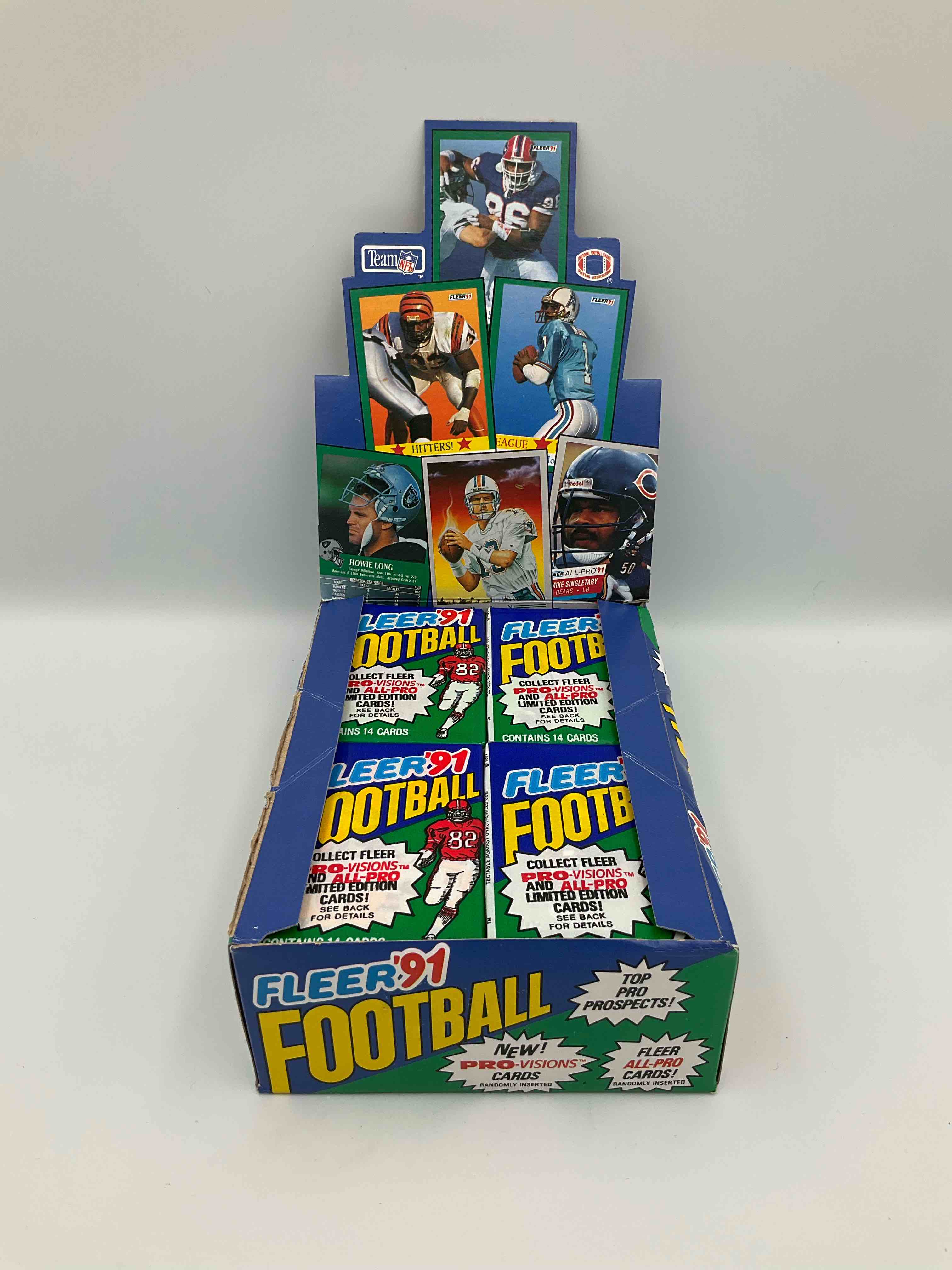 1991 Fleer Football Unopened Sports Card Wax Pack, Direct From Original Retail Case. Search For Early Barry Sanders, Emmitt Smith, Jerry Rice & Joe Montana!
