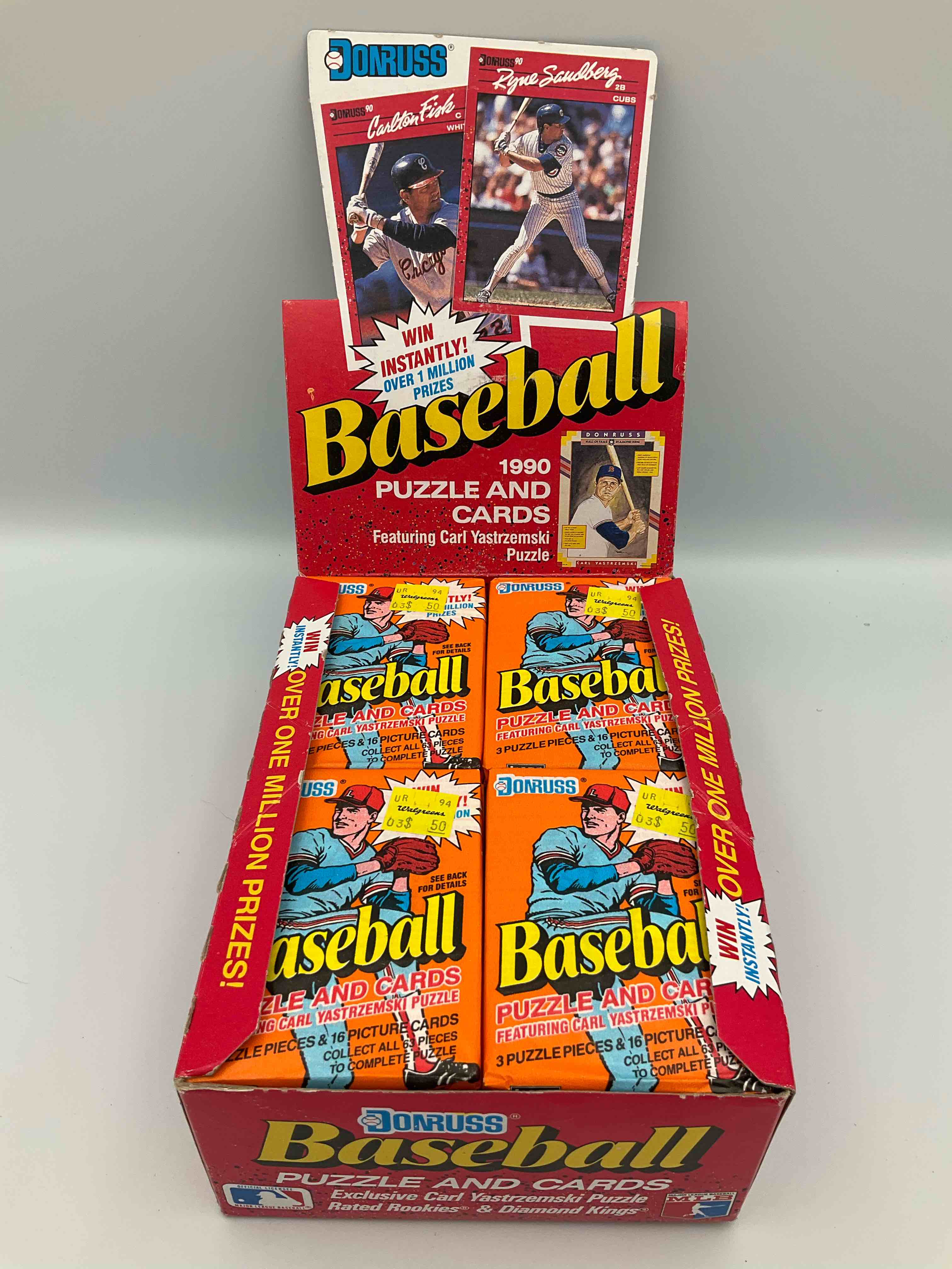 1990 Donruss Baseball Unopened Wax Packs! Hard To Find! Straight From Original Box! Search For Possible Juan Gonzalez Rookie Card! As Well As Valuable Ken Griffey Jr. Cards!