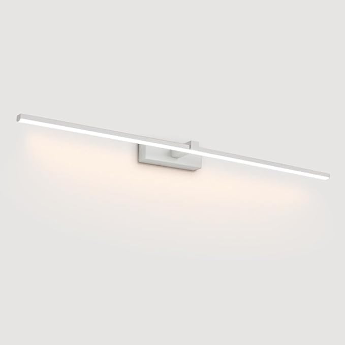 LED Vanity Wall Light Bar Linear Bathroom Lighting Fixture Long Strip Over Mirror Lamp Modern Bath Mirror Lamps Vanity Wall Sconce for Mirror Cabinet Washroom Dressing Room(White-3000K,100cm)