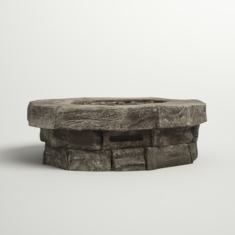 Euron 12" H x 37" W Outdoor Fire Pit Table
