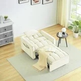 Sofa Bed Couch 3 in 1 Convertible, Single Sofa Chair with Adjustable Back, Recliner Chair Suitable for Small Spaces
