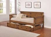 Coaster Bedroom Oakdale Wood Twin Daybed Rustic Honey 300675 ( incomplete box 1/2) 