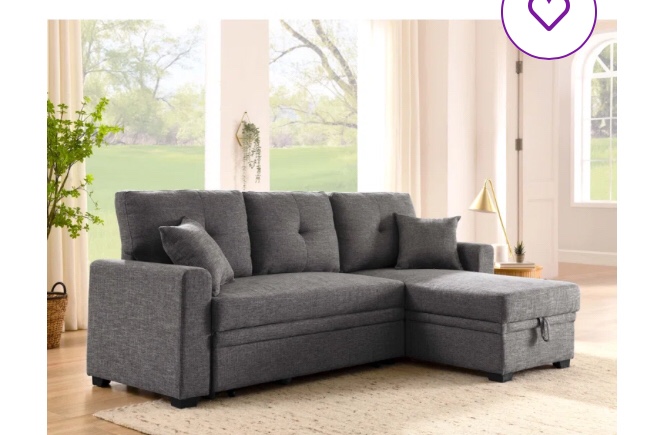 Sem 85.5'' Upholstered Sleeper Sofa ( incomplete 1 piece only)