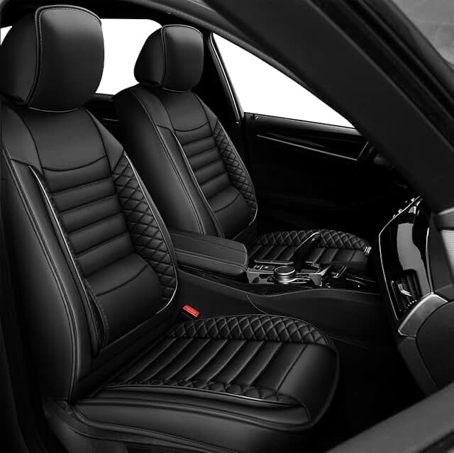 OTOEZ Seat Covers Fit for Honda HR-V 2016-2025 Waterproof Car Seat Covers Full Set 5 Seats Faux Leather Car 05ASC0050ABK
