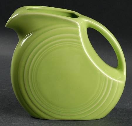 Fiestaware HLC Pottery Disk Pitcher Chartreuse lime Green