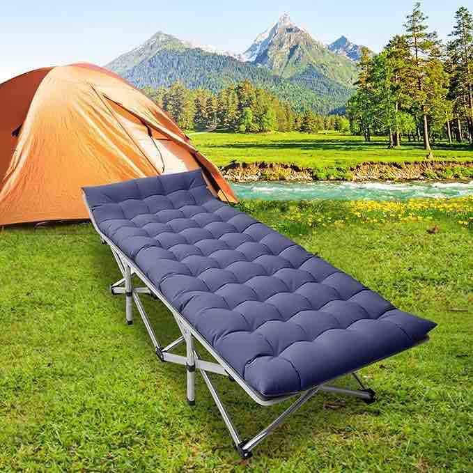 Folding Camping Cots for Adults, Heavy Duty cot with Carry Bag, Portable Sleeping Bed for Camp Office Use Outdoor Cot Bed for Traveling