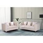 Vanida 2 Piece Velvet Living Room Set (Incomplete)