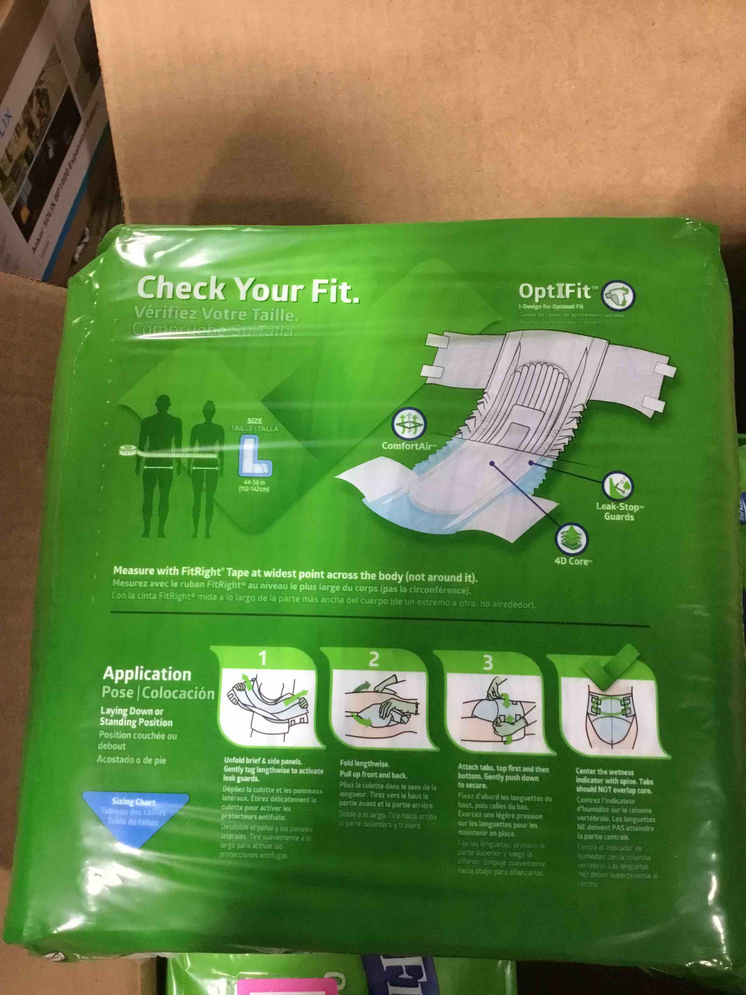 Condition photo showing New/Like New for FitRight Ultra Adult Diapers, 