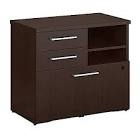 Bush Business Furniture 300 Series Lower Piler Filer Cabinet, 30"W, Mocha Cherry