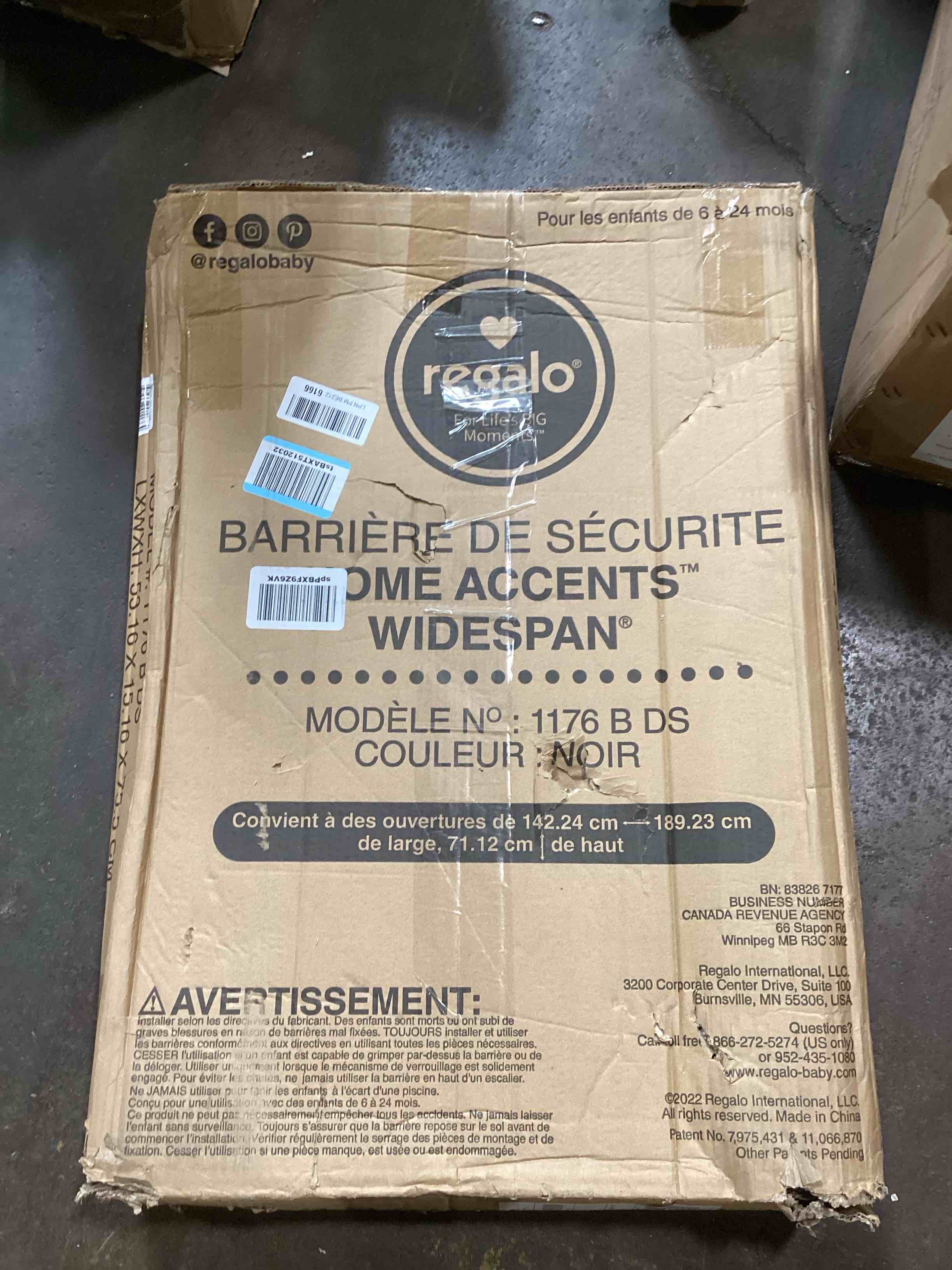 Regalo Deluxe Home Accents Widespan Safety Gate, 74.5" W x 28" H