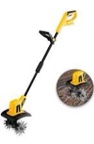 Cordless Tiller Cultivator, Steel Tines Garden Tiller Battery Powered Garden Cultivator Cordless Electric Garden Tiller Cultivator for Soil or Reseeding Grass,Yellow
