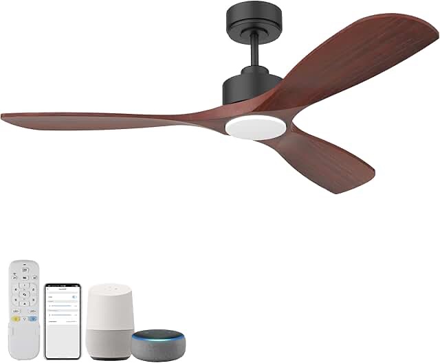 Wood ceiling fan with light remote