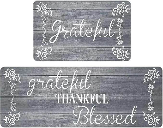 Country Farmhouse Kitchen Anti Fatigue Floor Mats Kitchen Mats Kitchen Rugs kitchen floor mats non slip kitchen rugs set of 2 17"x 48" and 17"x 28" farmhouse kitchen mats for floor. M3 Marketplace LLC