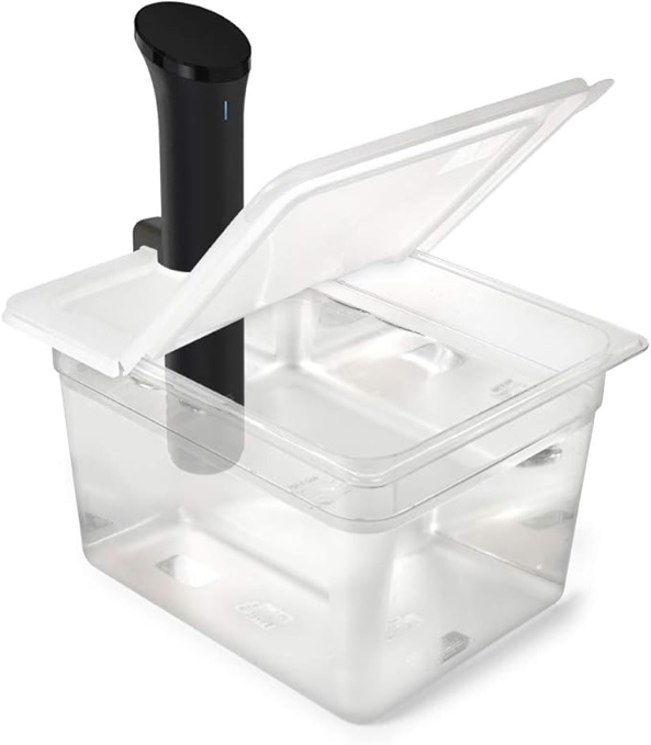 EVERIE Sous Vide Container 12 Quart EVC-12 with Collapsible Hinged Lid 