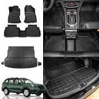 floor mats compatible with 2019-2024 sabaru forester cargo mat trunk mat tpe all weather trunk liner 2023 forester accessories (trunk  floor mats)