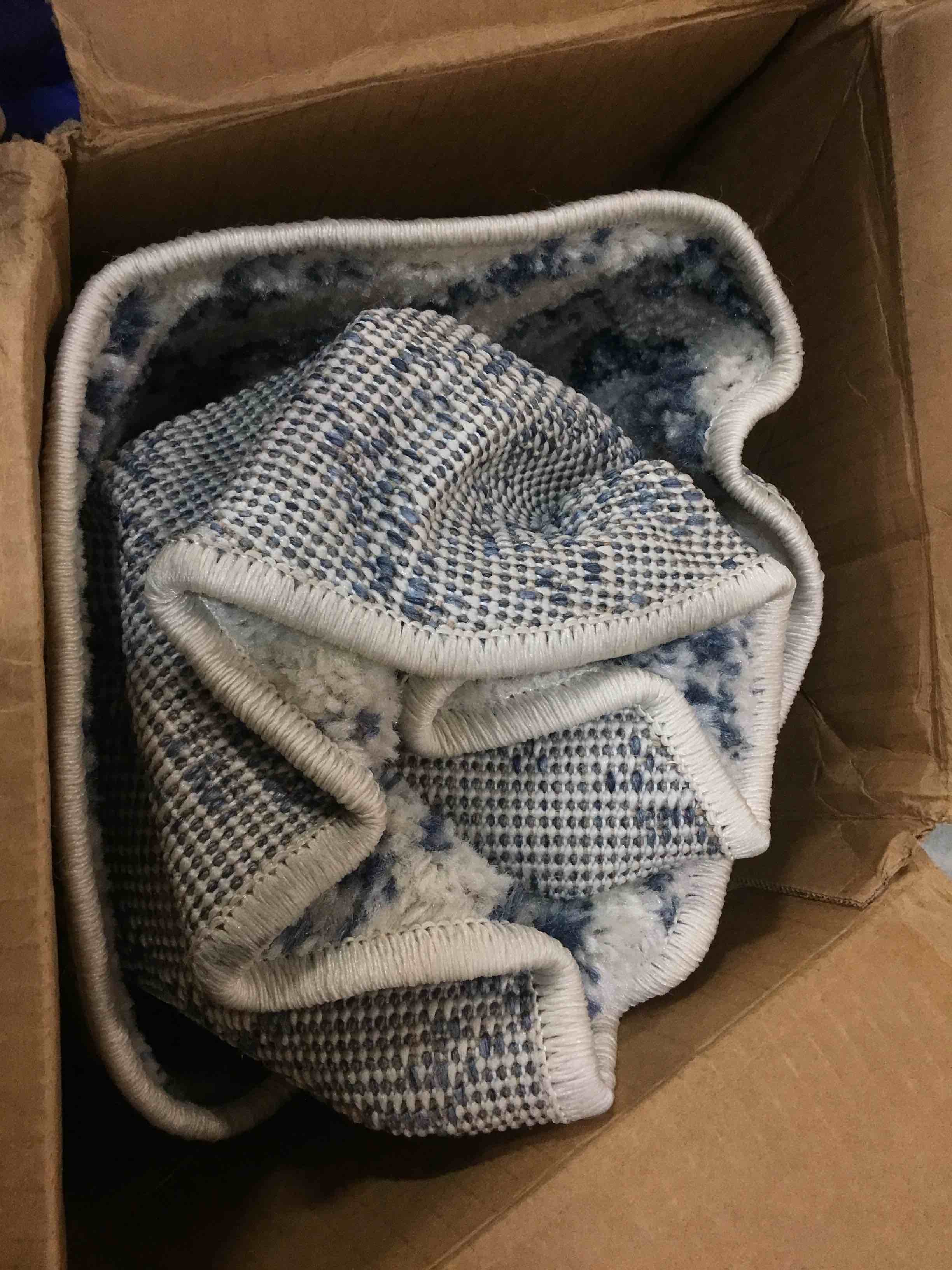 nuLOOM Rosanne Geometric Area Rug, 4' x 6' Oval, Blue