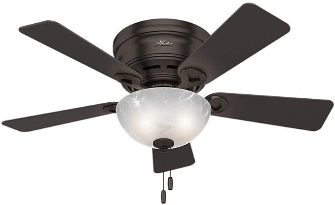 Hunter Fan 42 inch Low Profile Premier Bronze Indoor Ceiling Fan 