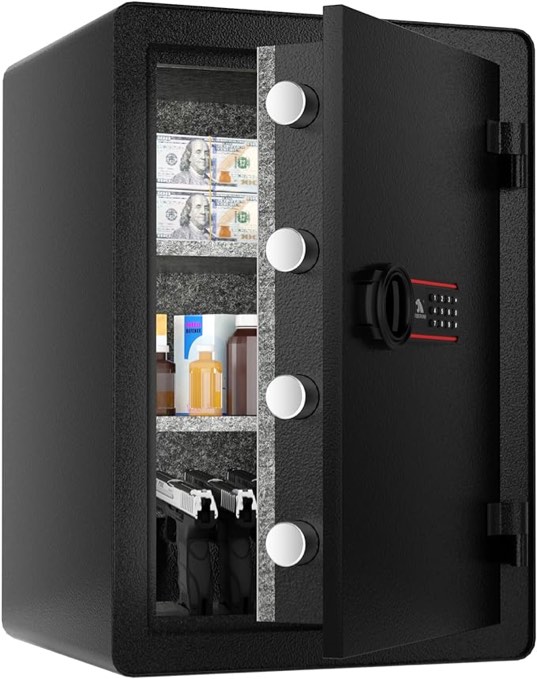 TIGERKING 30 Minutes Fireproof Safe Box, 2.5 Cub ft Fireproof and Waterproof Safe with Digital Keypad,Steel