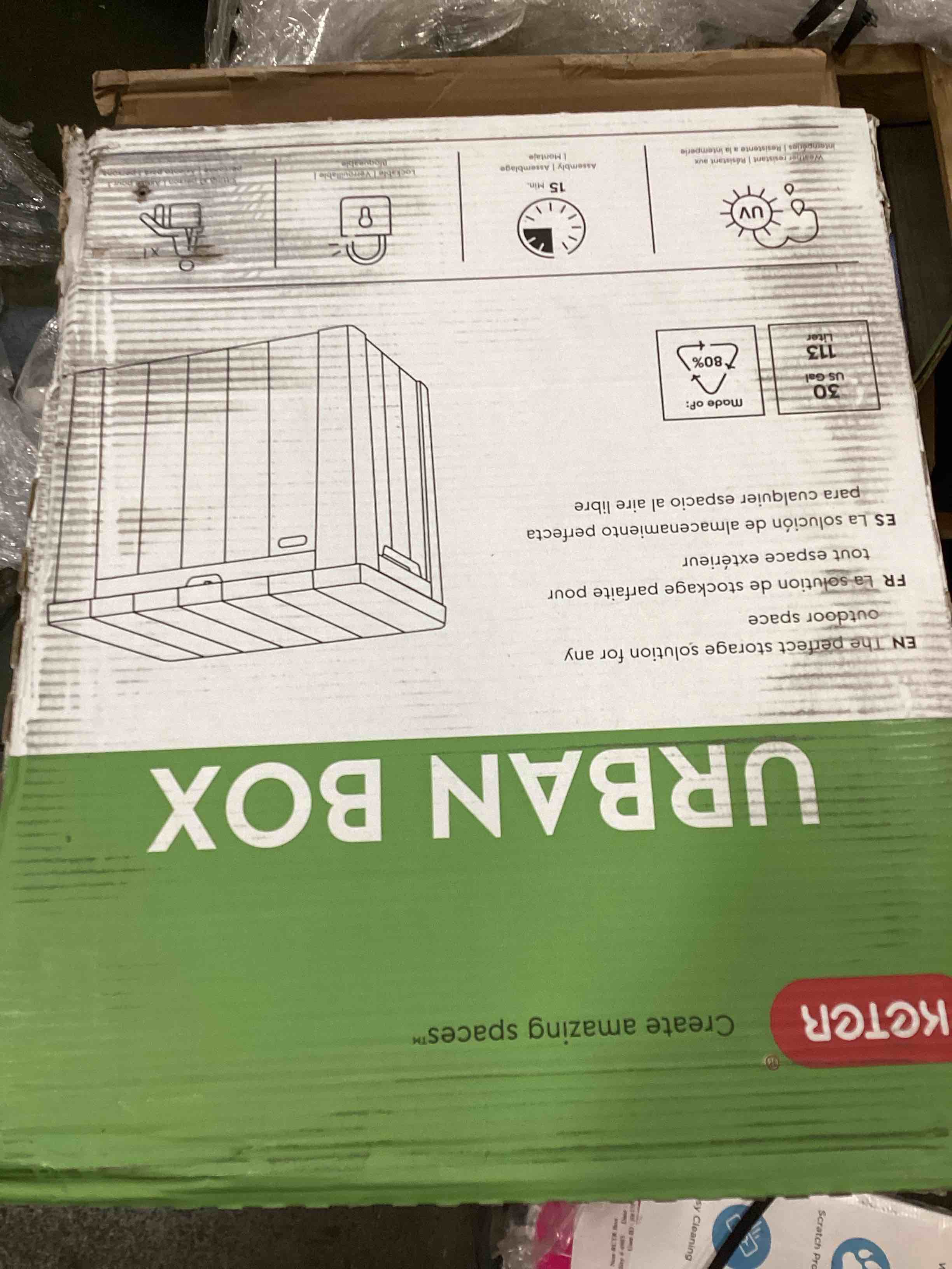 Keter Urban 30Gallon Outdoor Deck Box/Storage Table