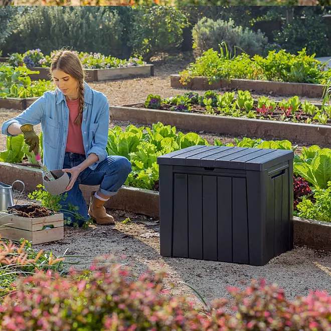 Keter Urban 30Gallon Outdoor Deck Box/Storage Table