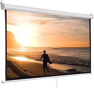 Manual Pull Down White Projector Screen 