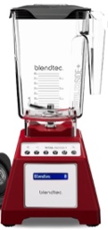 Blendtec Total Classic Original Blender, 90 oz WildSide and Spectacula Spatula - Red