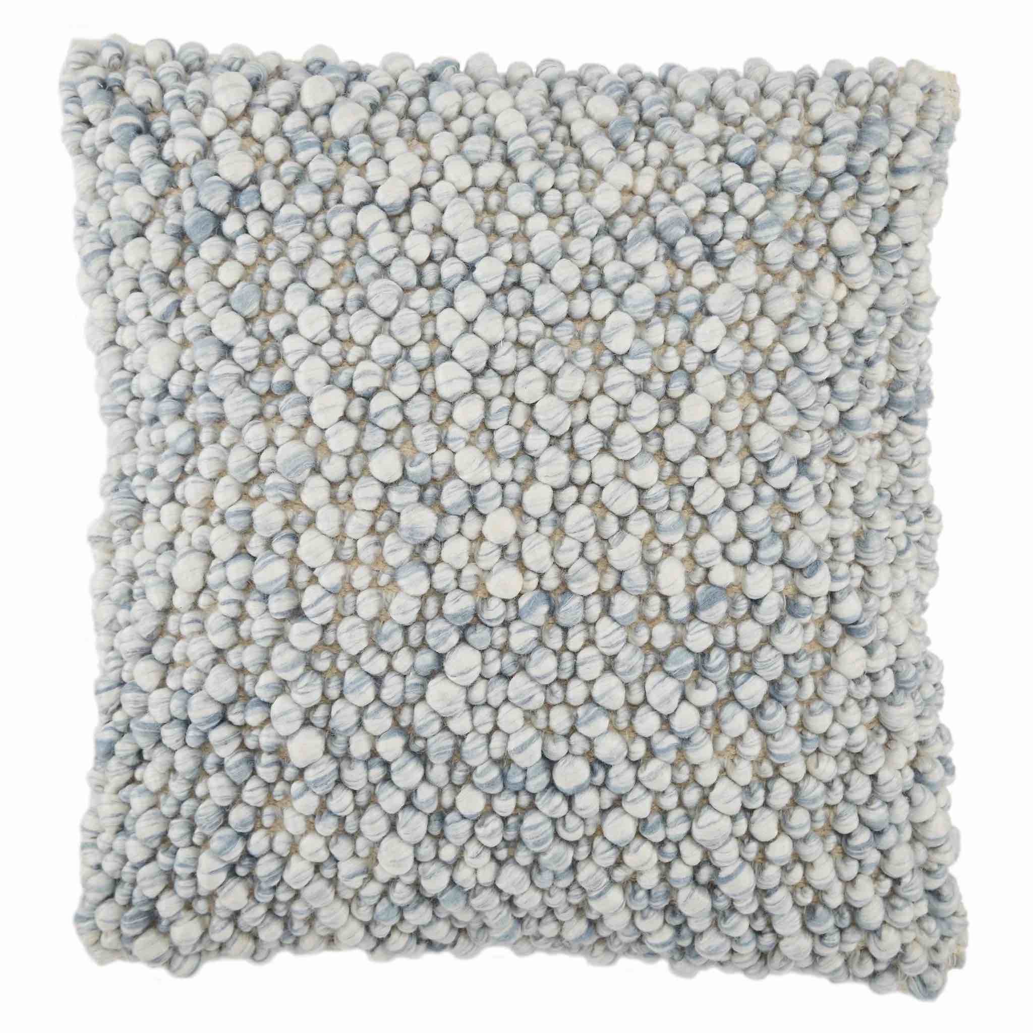 JAIPUR LIVING ANGORA KAZ TEXTURED LIGHT BLUE / IVORY 22" X 22" PILLOW