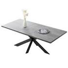 Modern 1-Piece Extendable Rectangle Gray MDF Top Dining Table, (base only)