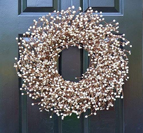 Artificial Berry Wreath, Year Round Wreath, 11 color options Front Door Wreath to Welcome Guests-Outdoor or Indoor Home Wall Accent Décor- All Seasons and Holidays- 18-24 inches