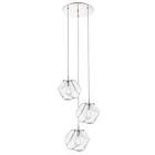 rockport 3-light chrome pendant with clear glass shades