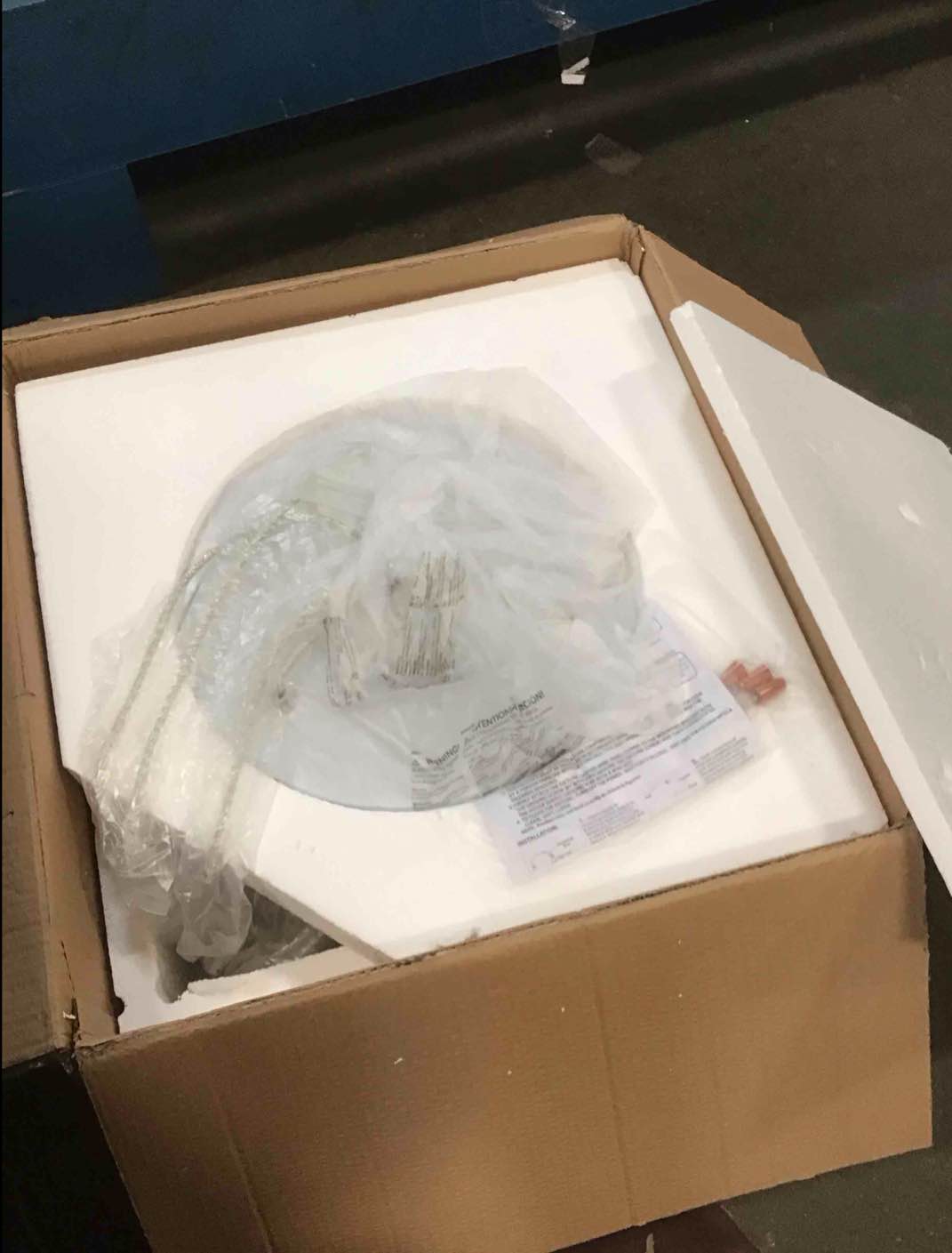 Condition photo showing item condition for Rockport 3-Light Chrome Pendant with Clear Glass Shades